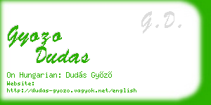 gyozo dudas business card